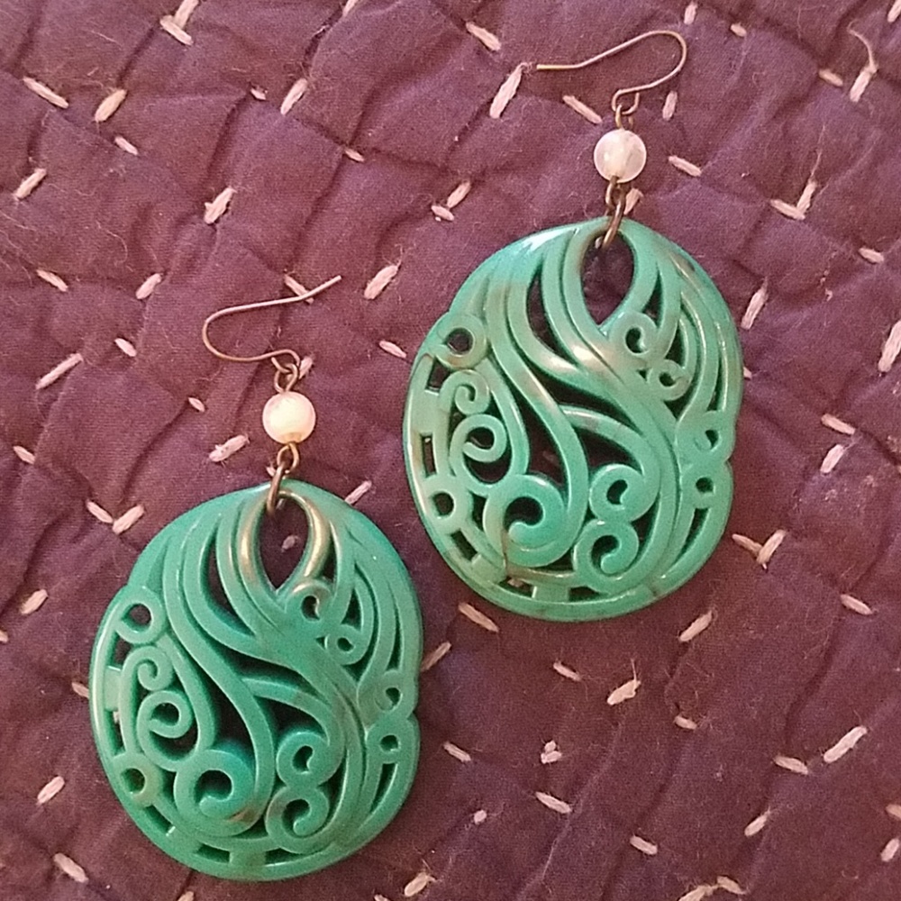Jade earings.